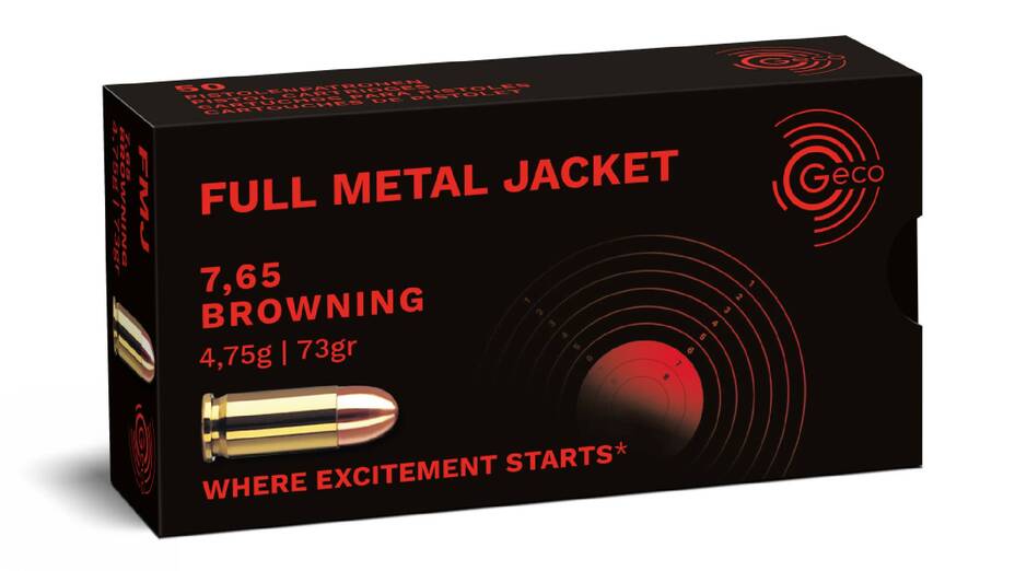 GECO 7,65 Browning Full Metal Jacket 4,75g/73gr