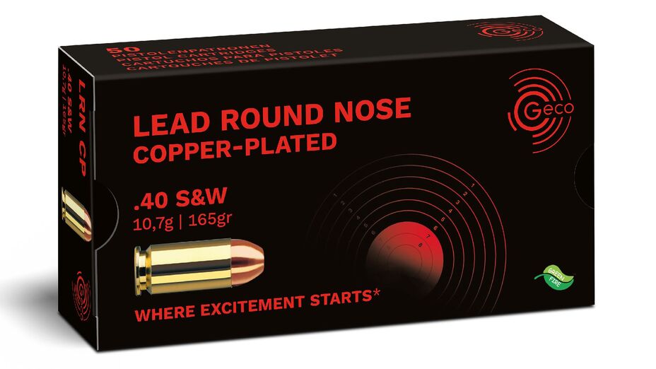 GECO .40 S&W Lead Round Nose, copper-plated 10,7g/165gr