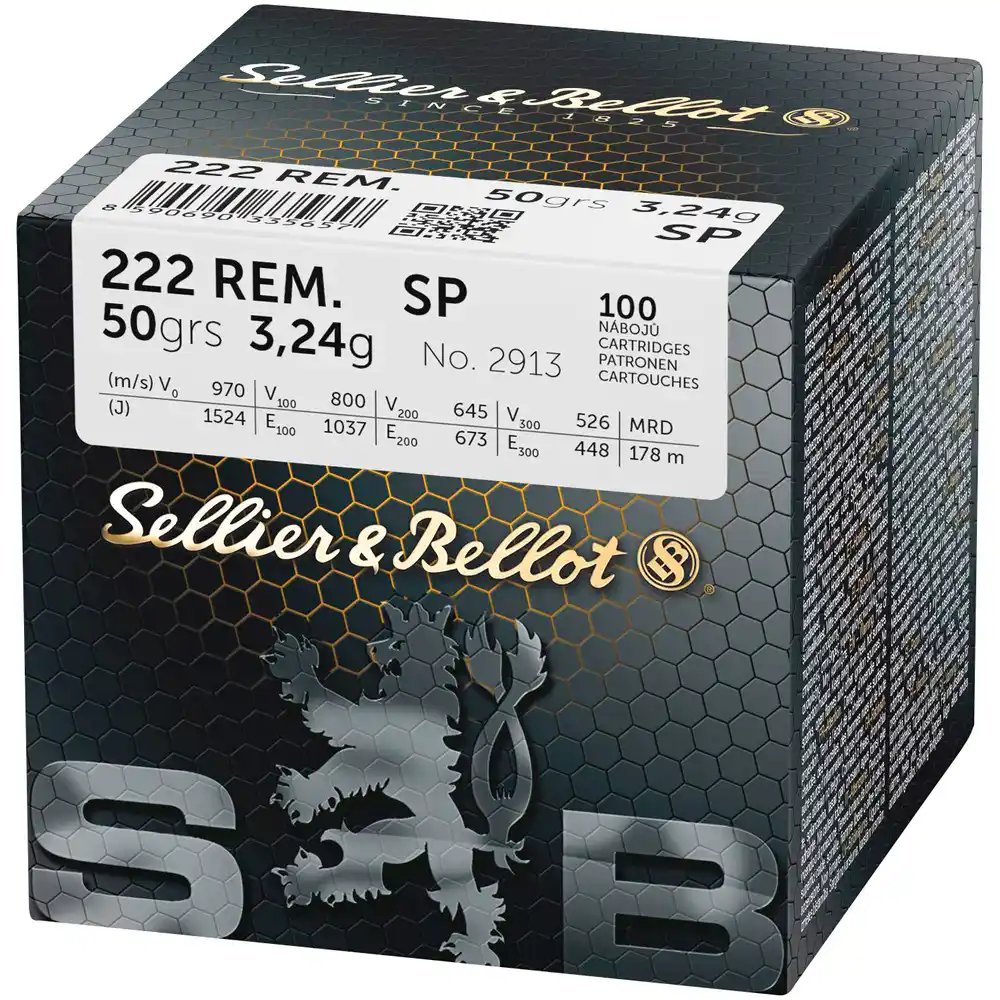 Sellier & Bellot .222 Rem. Teilmantel 3,2g/50grs.