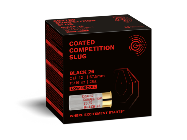 GECO COATED COMPETITION SLUG BLACK 26g 12/67,5