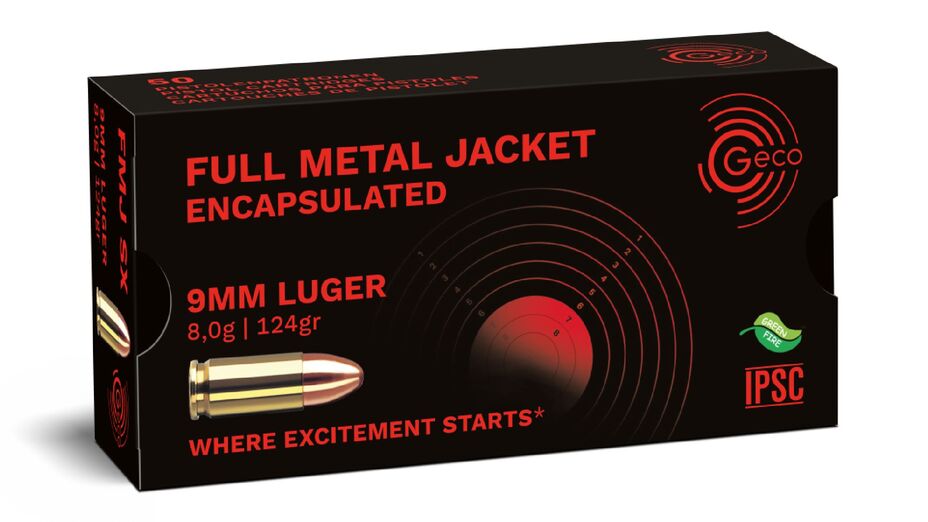 GECO 9 mm Luger Encapsulated Full Metal Jacket 8,0g/124gr