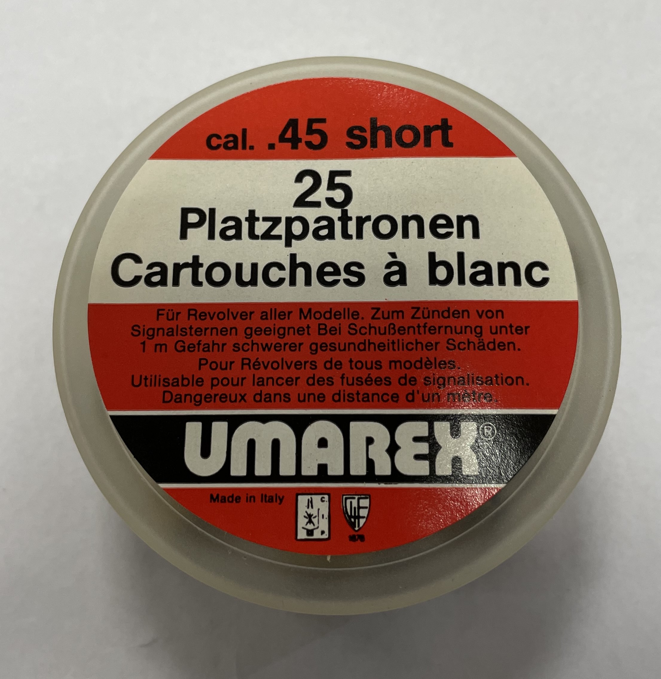 Umarex Platzpatronen .45 short - 25 Schuss