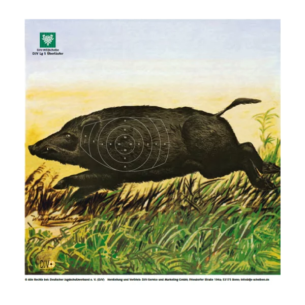 *LG* DJV-Luftgewehrscheibe Nr. 5 (Flüchtiger Überläufer, 10m, 100 Stück)