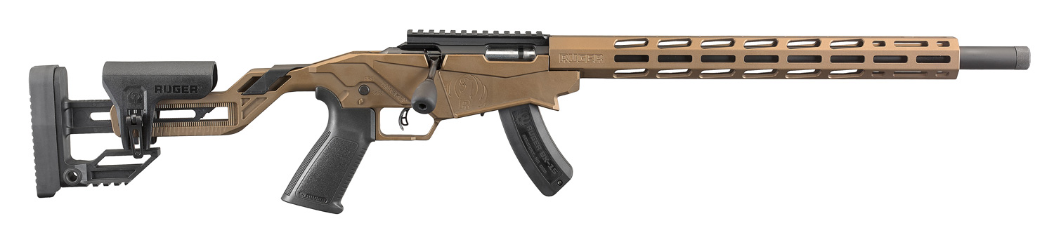 RUGER PRECISION RIMFIRE .22 LR 18"/46CM 1/2"-28 10RDS BURNT BRONZE CERAKOTE